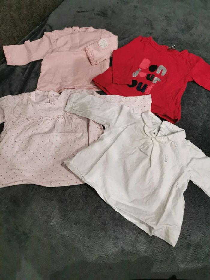 Lot t shirt manche longue et blouse 6 mois