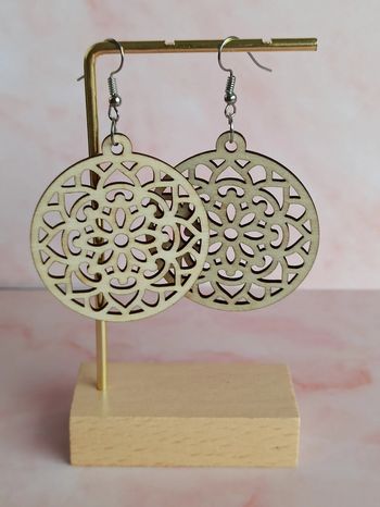 Boucles d'oreilles en bois