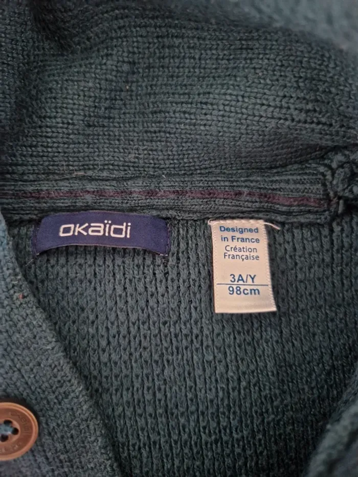 Gilet Okaïdi bleu 3 ans - photo numéro 3