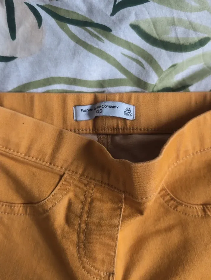 Pantalon slim moutarde - photo numéro 3