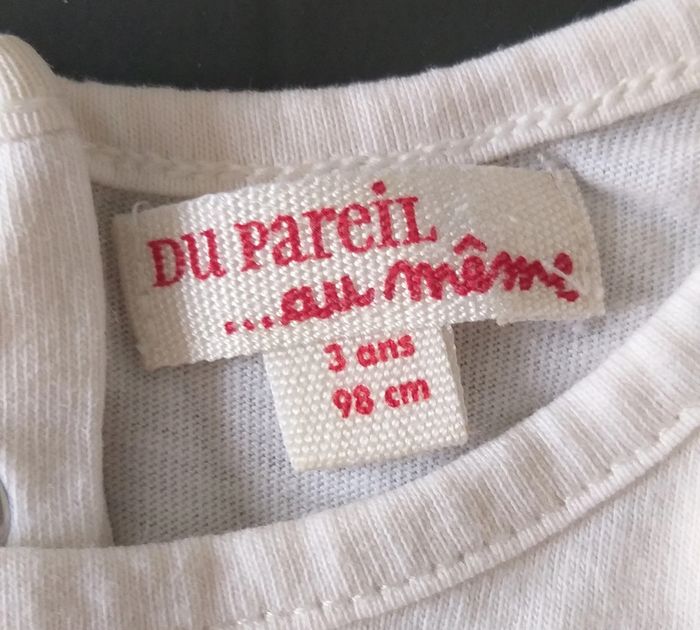 Tee-shirt DPAM blanc à motif - photo numéro 3