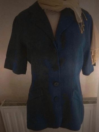 Blazer manches courtes en lin