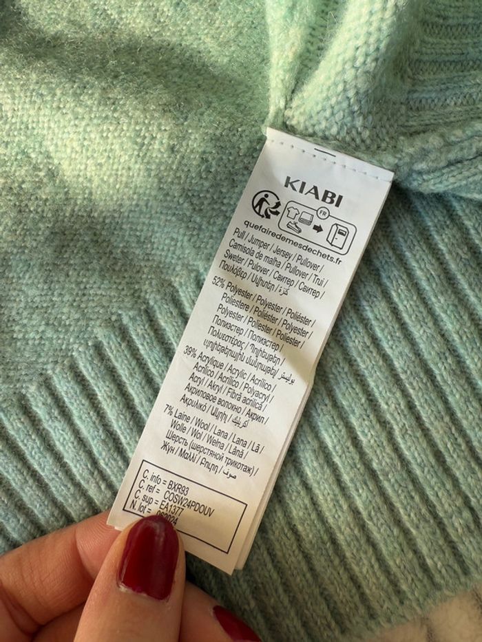 Pull vert menthe / Taille M - photo numéro 6
