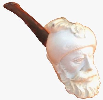 Pipe ancienne " écume de Mer "  Tête de Sultan sculptée