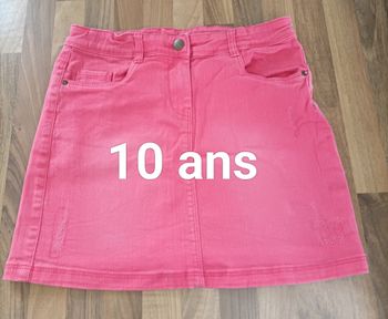 Jupe jean rose 10 ans Tape à l'oeil