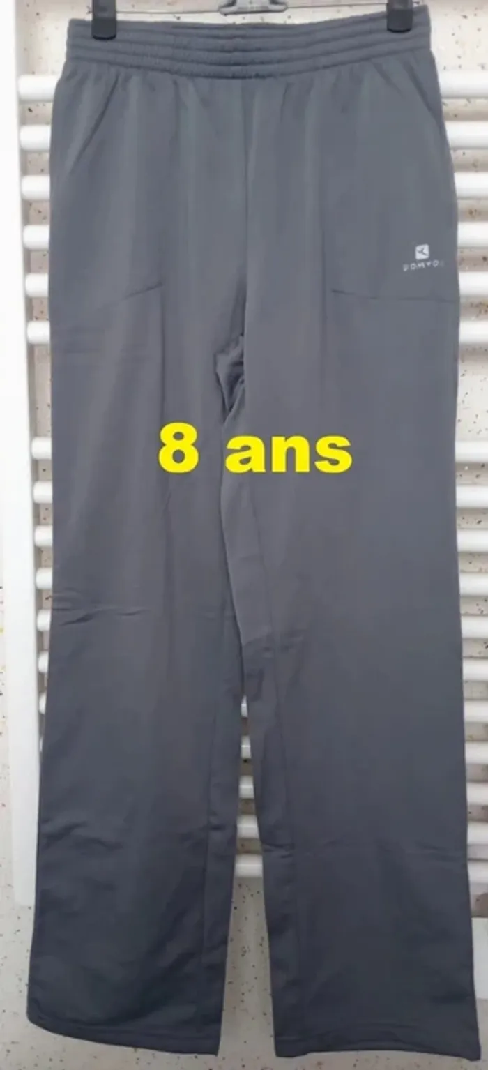 Pantalon de sport gris Domyos Taille 8 ans