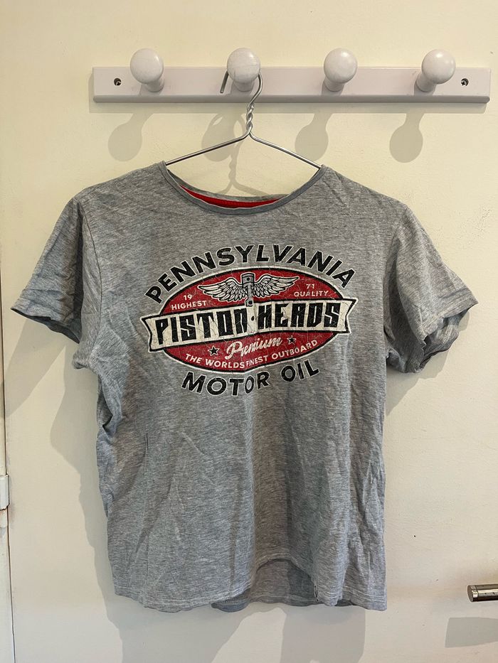 T-shirt manches courtes gris imprimé sht. short taille M - photo numéro 2