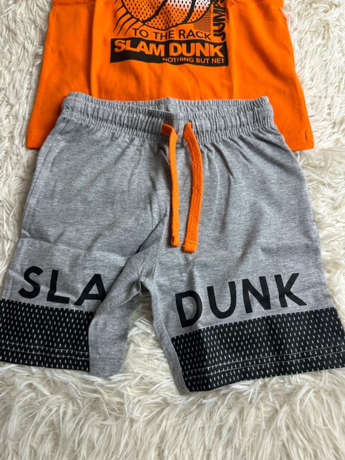 Ensemble short débardeur orange et gris Chicco taille 4 ans - photo numéro 2