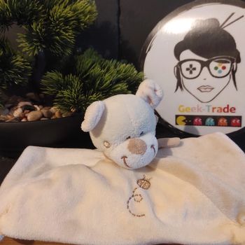 Doudou Knuffel Comforter Ours Coccinelle Beige Rayure Nicotoy #geektradedoudou