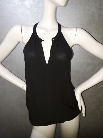 débardeur noir élastique à la taille promod taille 38/40