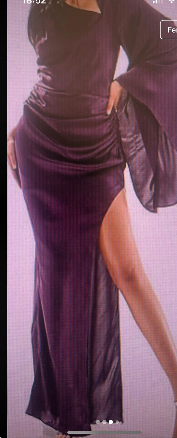 Robe soirée asos satin 38 prune