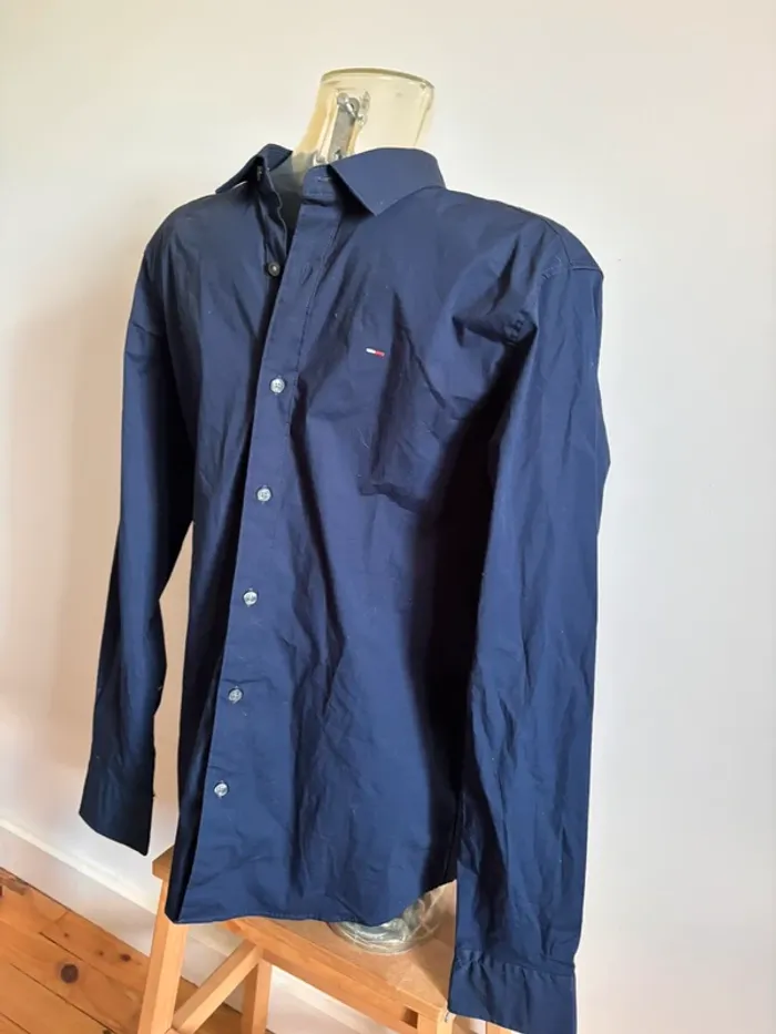 Chemise Tommy Hilfiger taille M bleu marine - photo numéro 2