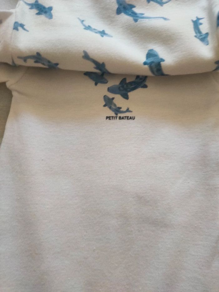 Lot de 3 body manches courtes petit bateau bio 6 mois - photo numéro 4
