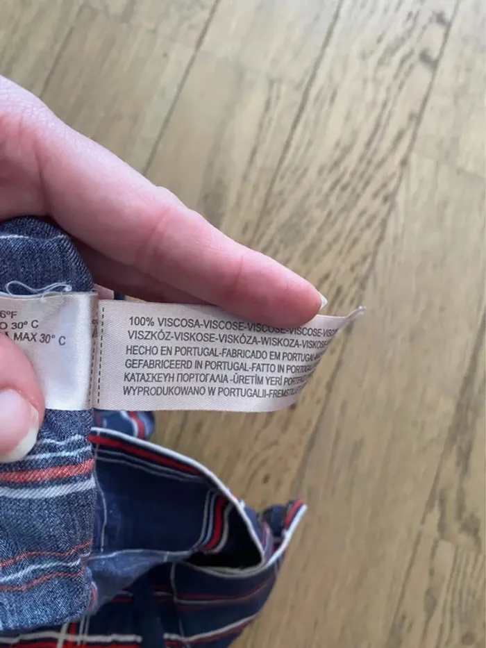 Pantalon fin bleu marine à carreaux Massimo Dutti taille 36 - photo numéro 7