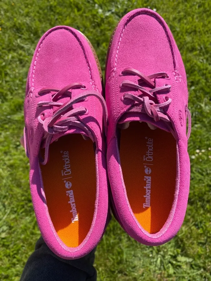Timberland Plate-forme rose/ street-boat dark pink - photo numéro 10