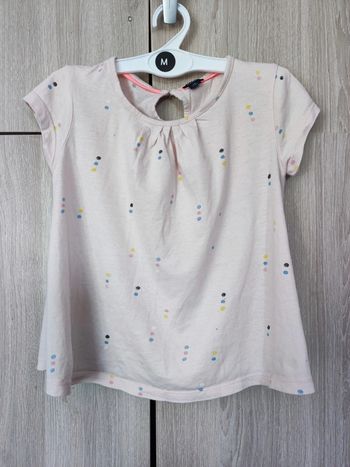 T shirt rose pois multicolore 6 ans Kiabi