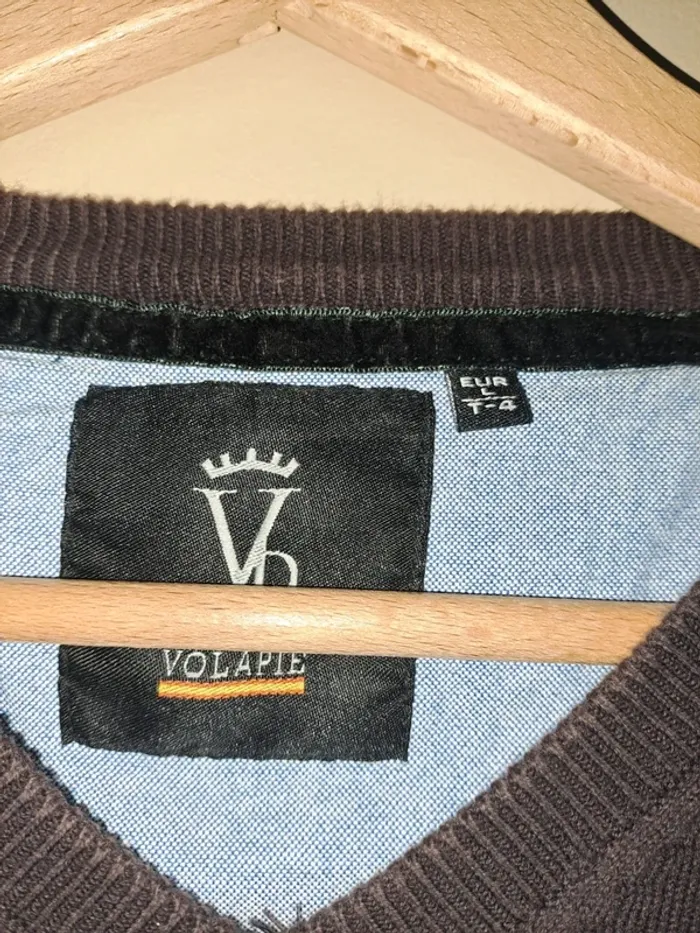 Pull homme marron tout doux Volapié L tbe - photo numéro 3