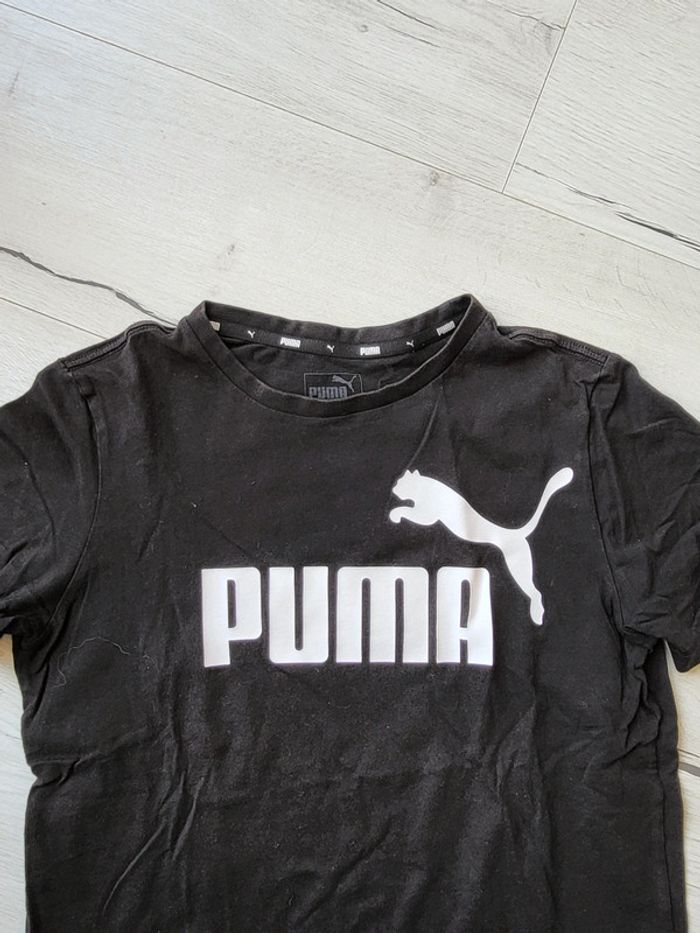 Tee shirt puma 14ans noir et blanc - photo numéro 2