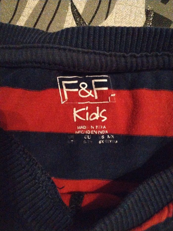 Pyjama 2 pièces coton marine et rouge 6 ans f&f - photo numéro 2