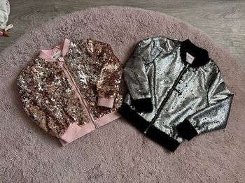 Veste rose sequin h&m fille 5/6 ans 