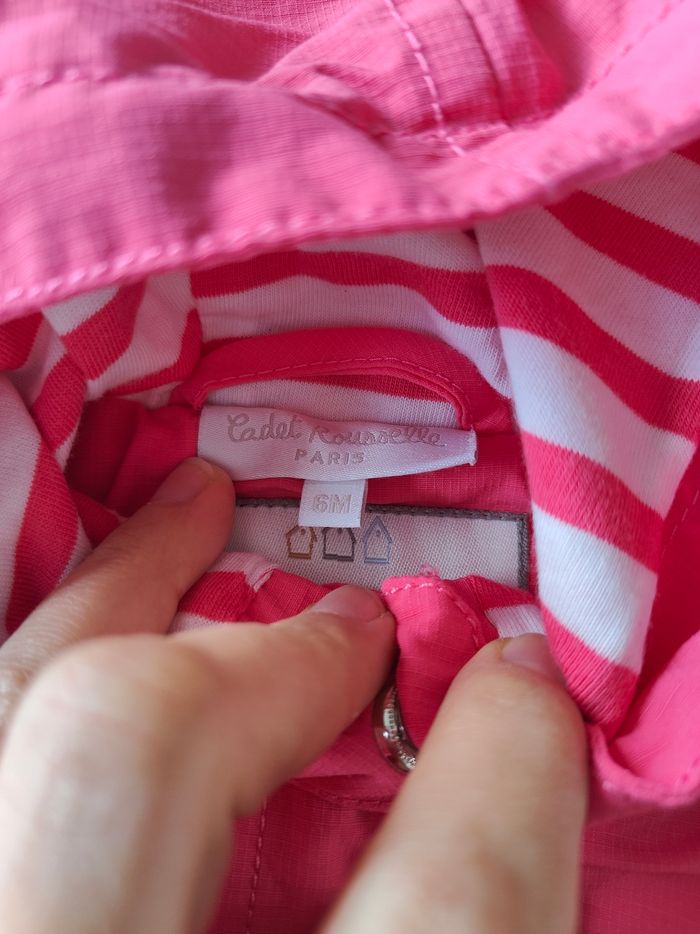 Manteau mi-saison rose Cadet Rousselle 6 mois - photo numéro 4