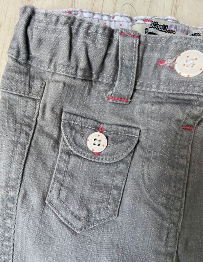 Jean gris noeuds TAPE À L’œil t.6m - photo numéro 2