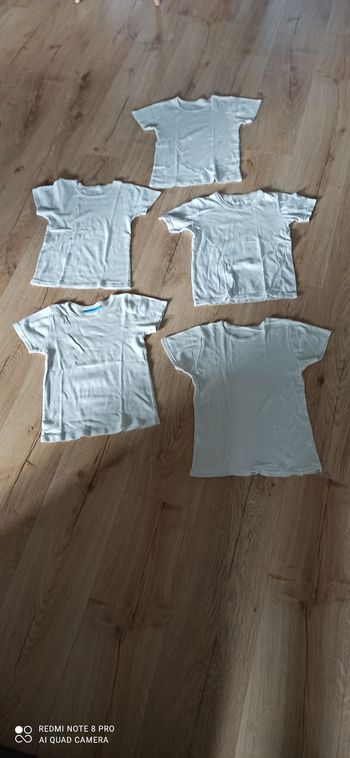 5 maillots de corps 6 ans