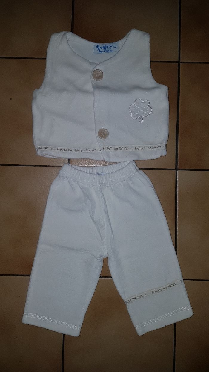 Ensemble en velour blanc