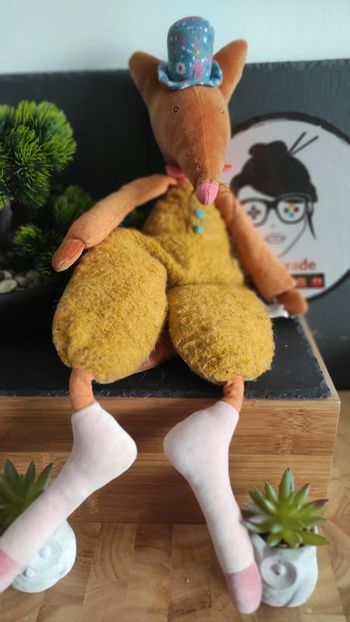 Moulin roty Les Tartempois peluche Dédé le renard orange jaune #geektradedoudou