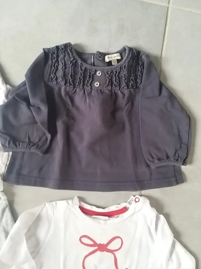 Lot de 4 t-shirts manches longues en 12 mois - photo numéro 5