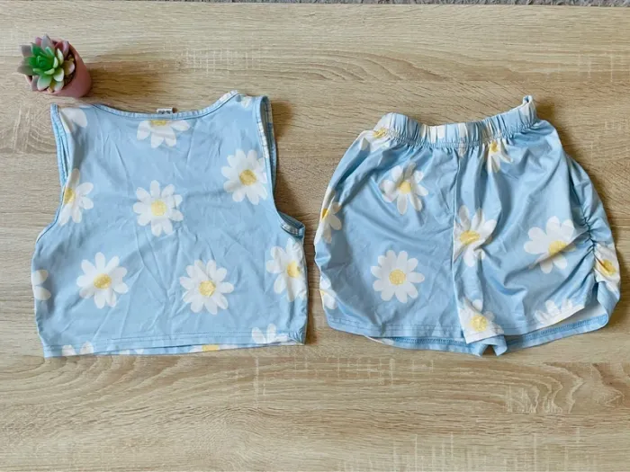 Ensemble fille 11-12 ans crop top + short - photo numéro 4