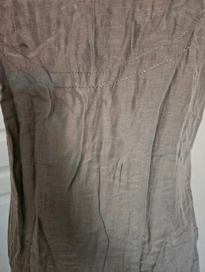 Robe d'été sans manche kaki Naf Naf taille 38 - photo numéro 6