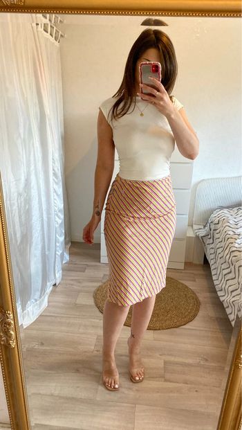 Jupe vintage droite colorés