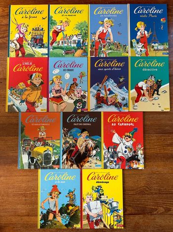 Lot de 13 livres Caroline albums colorés bd couverture rigide Pierre Probst