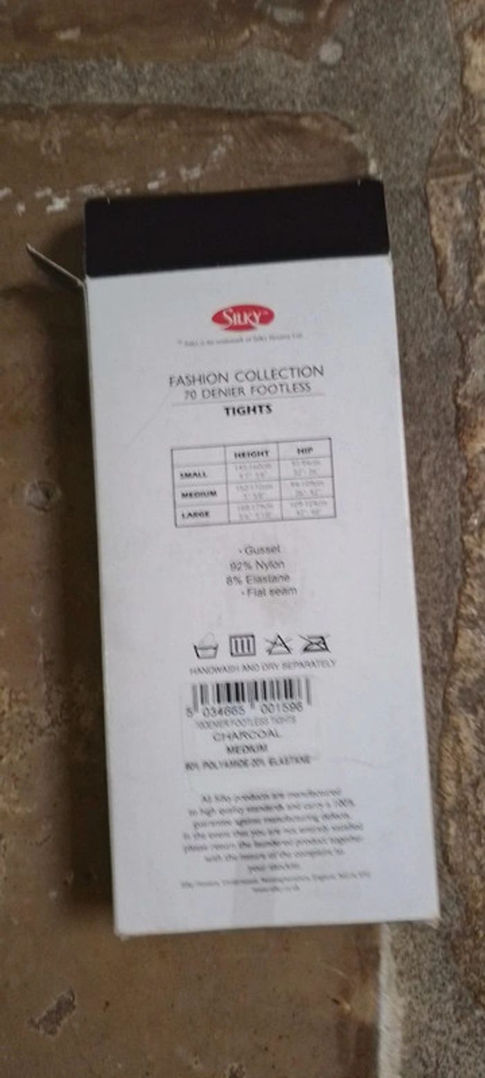 Collants fantaisie gris anthracite Medium - photo numéro 2