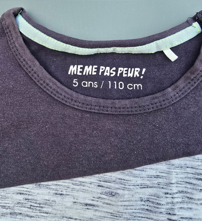 Tee-shirt MC 5 ans garçon Même pas Peur - photo numéro 3