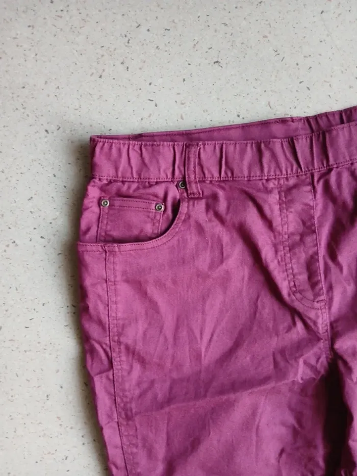 Pantalon droit violine - photo numéro 2