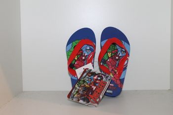 tongs avengers bleu lanières rouge 24/26