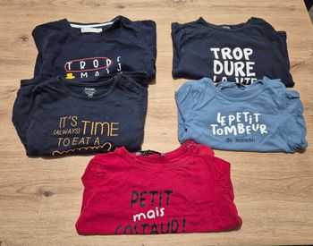 Lot de 5 tees shirts  manches longues