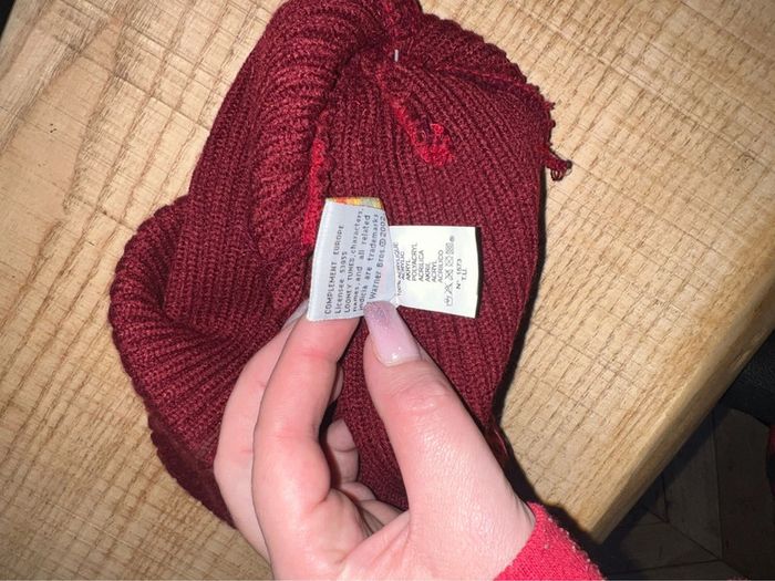 Bonnet côtelé vintage neuf avec étiquette bugs bunny looney tunes T.U enfant - photo numéro 4