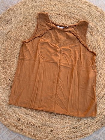 Femme 👩 Top sans manches marron camel Nafnaf taille 36