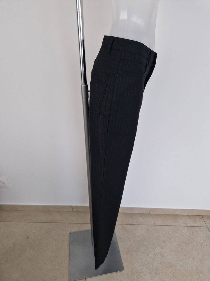 Pantalon homme noir à rayures pointillées Tissaia - photo numéro 5