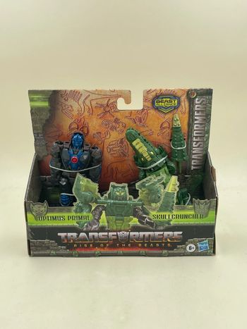 Figurines Transformers Rise of the Beasts Optimus Primal et Skullcruncher Hasbro neuf