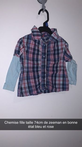 Chemise fille taille 74 cm