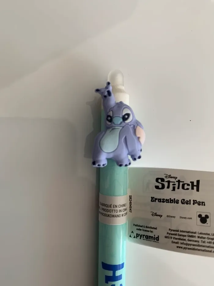Stylo à gel effaçable Stitch (turquoise) - photo numéro 2