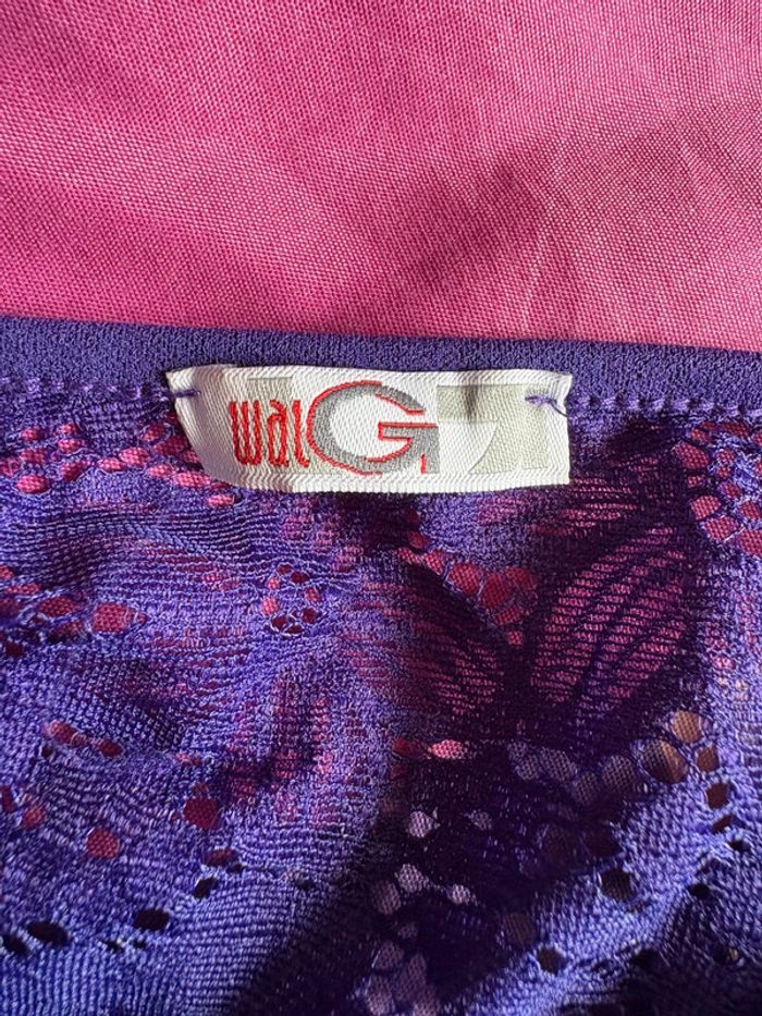 Robe moulante violette dentelle Wal G S - photo numéro 5