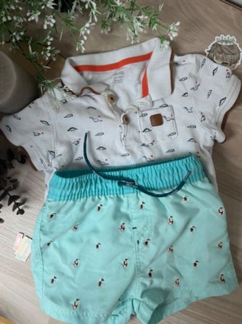Short de bain et polo 23 mois