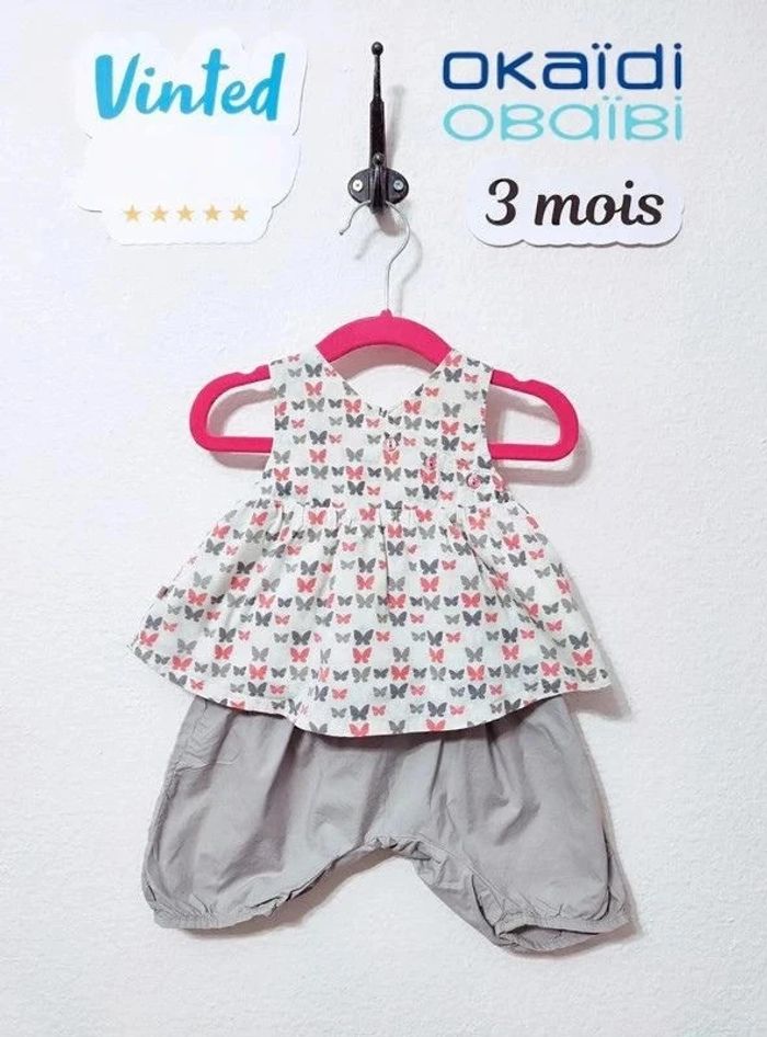 Ensemble bébé fille Okaïdi taille 3 mois