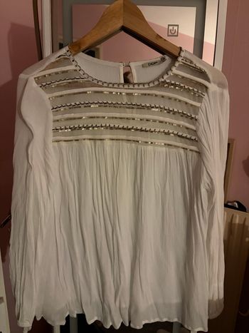 Chemisier blanc doré 