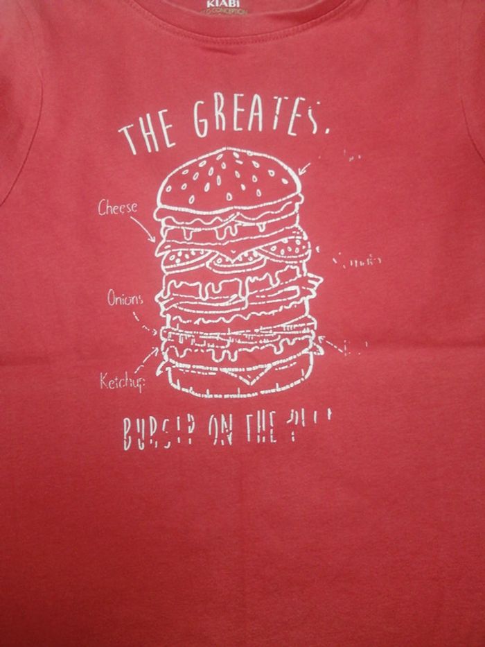 T shirt manche courte burger 8A - photo numéro 2